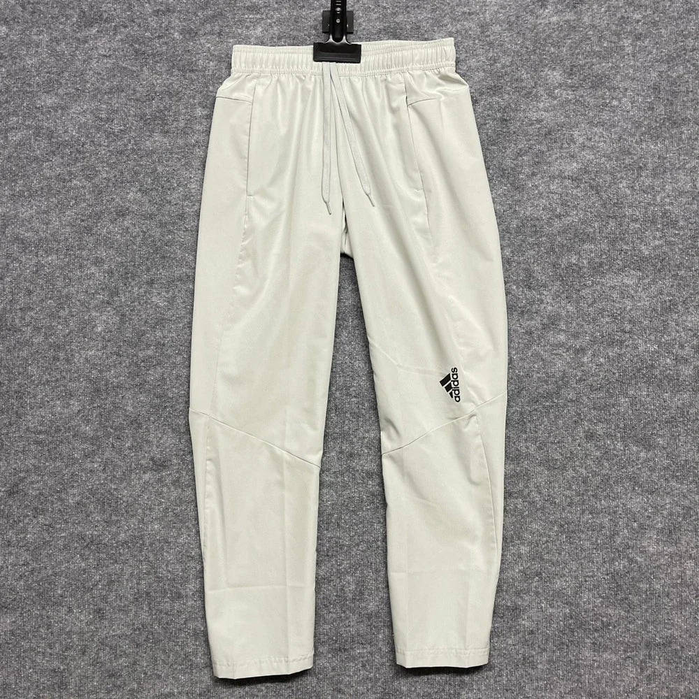 Adidas Pants Mens Small Gray Training Tapered Lightweight Running Joggers